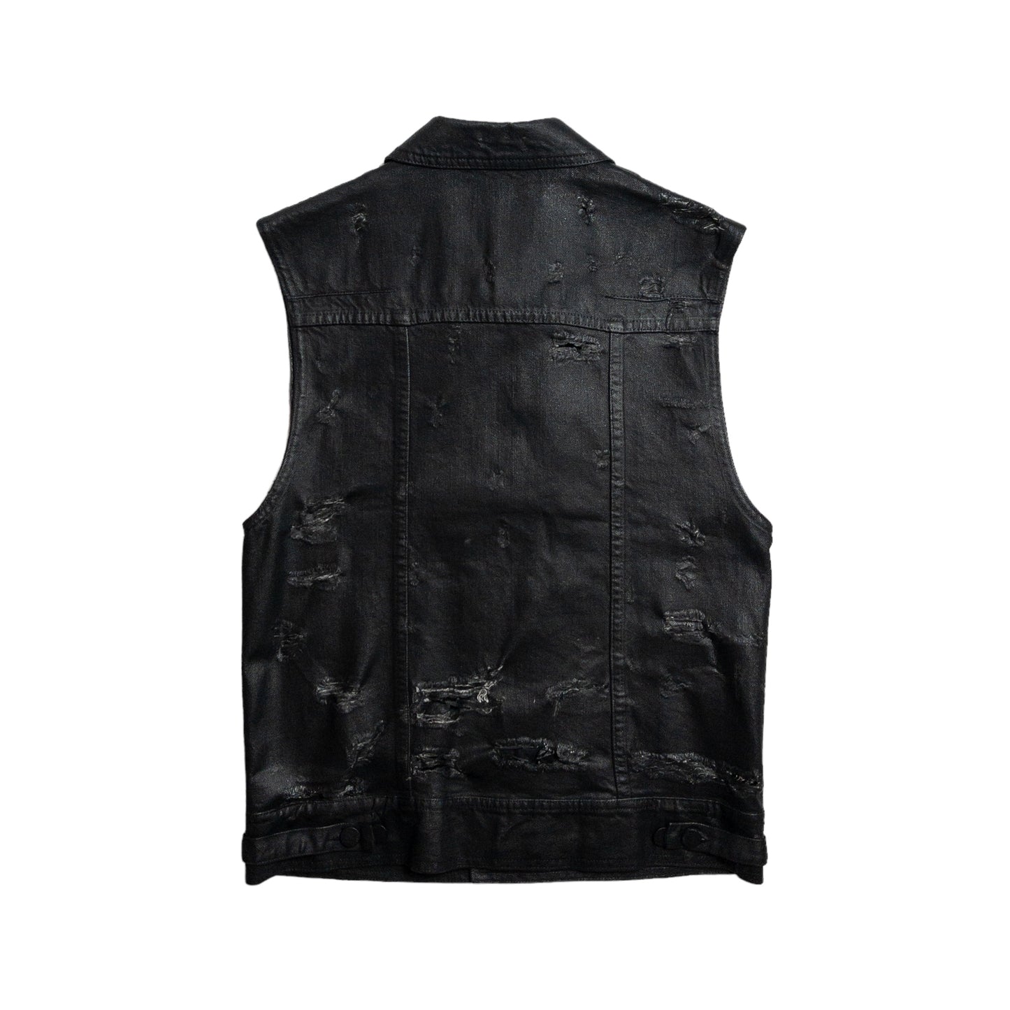 Dior Homme SS04 'Strip' Waxed Denim Vest