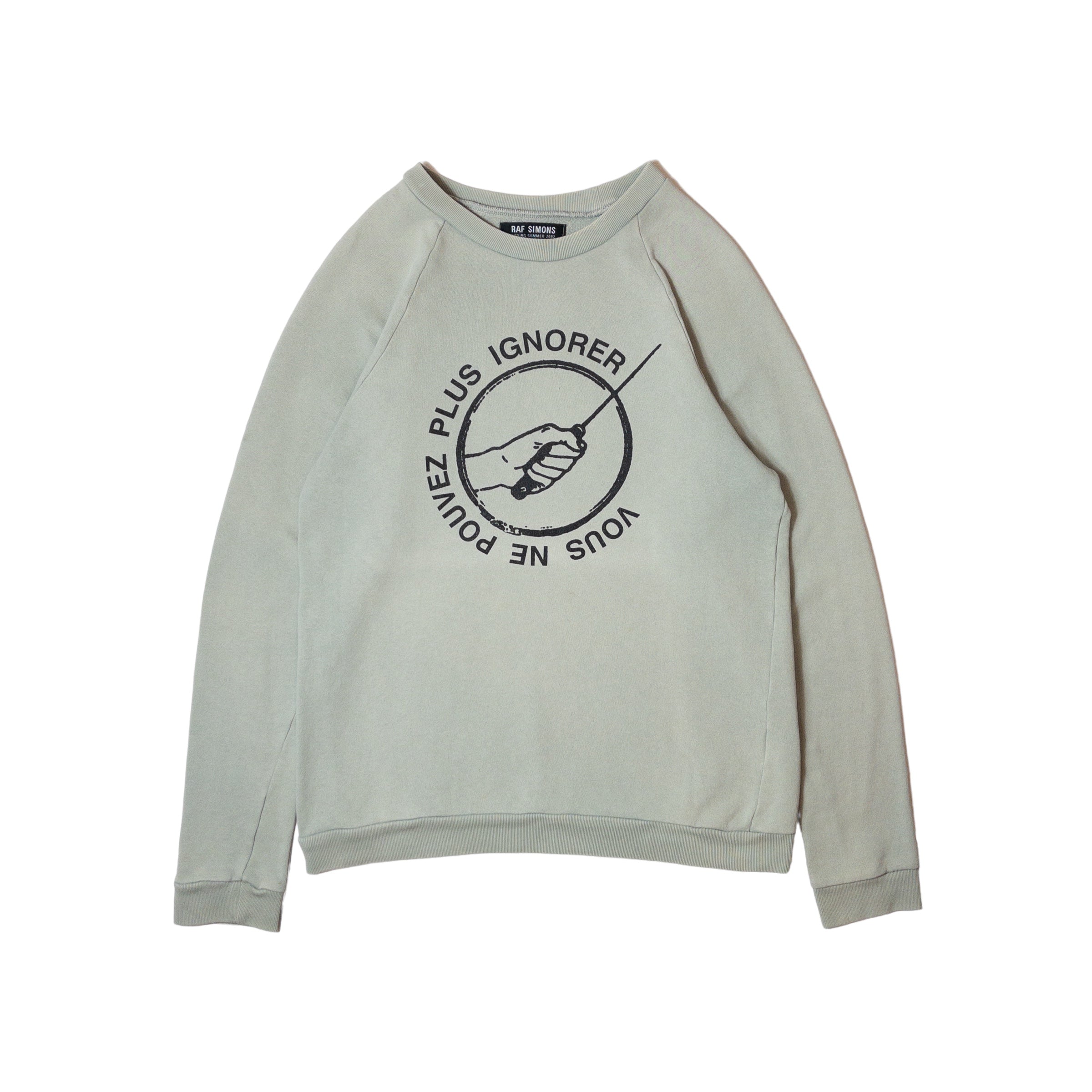 Raf Simons SS02 'Vous Ne Pouvez Plus Ignorer' Raglan Sweatshirt