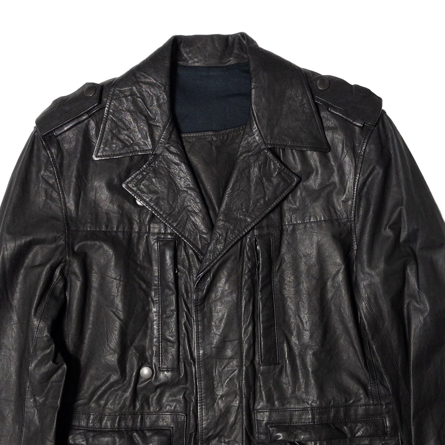 Balmain SS10 Decarnin Militant Leather Jacket