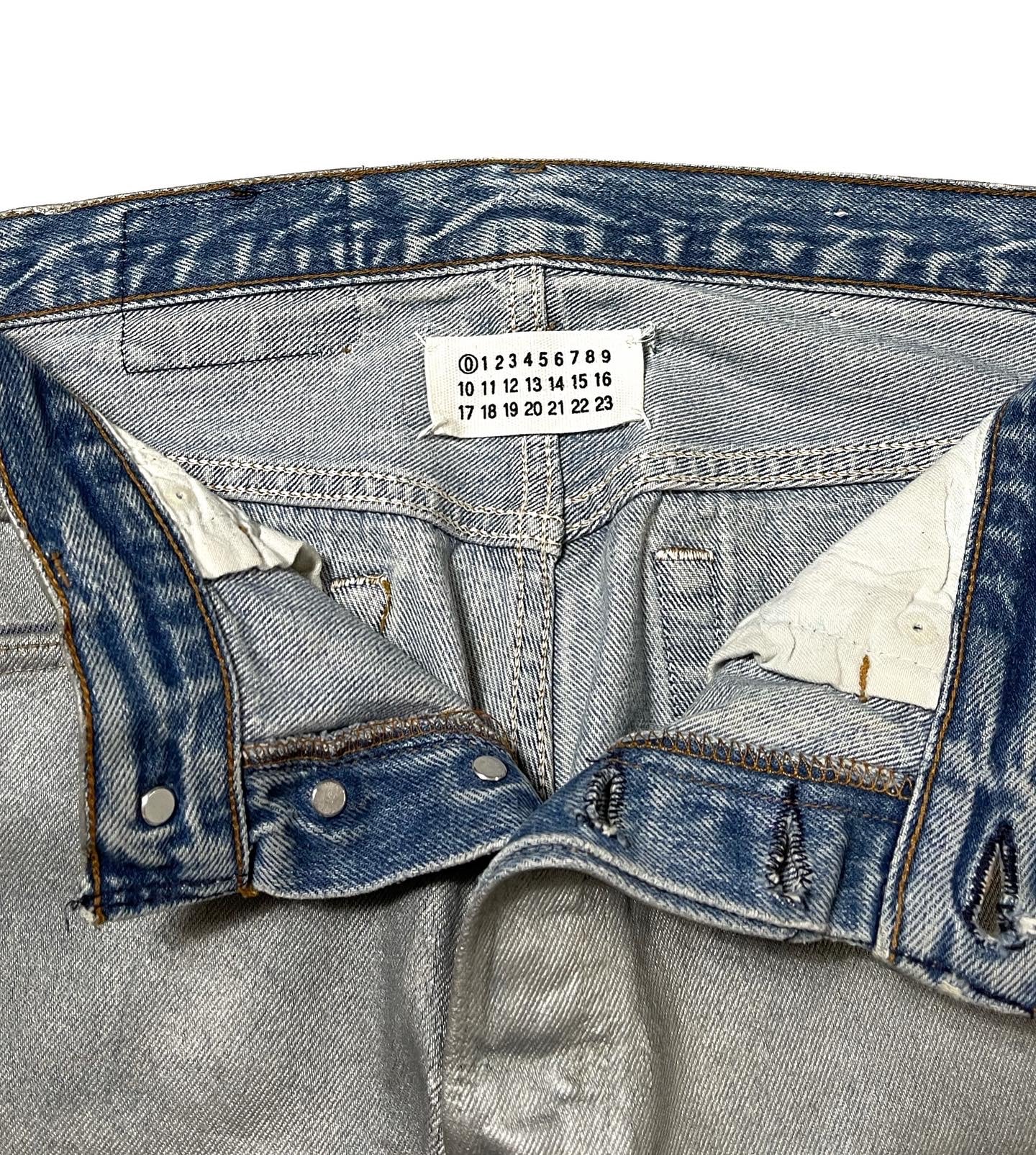 Maison Margiela 1999 Artisanal Silver Painted Denim – descryarchive