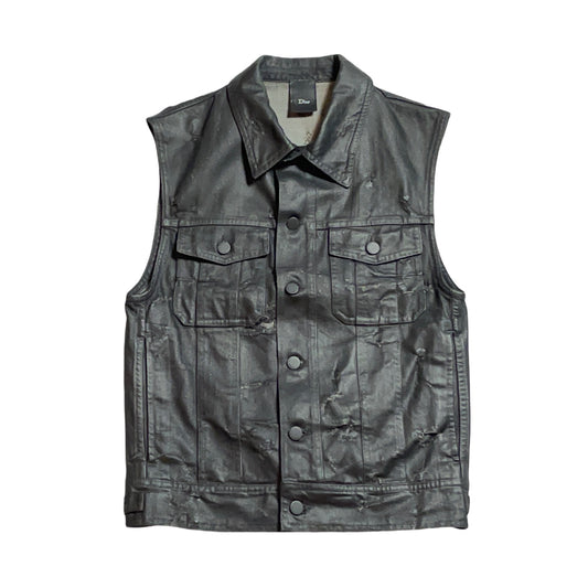 Dior Homme SS04 'Strip' Waxed Denim Vest